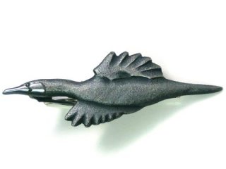海鵜（ウミウ）のネクタイピン画像１/オーダーメイドシルバーアクセサリー