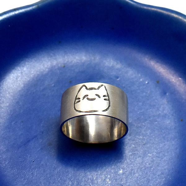 オリジナルイラストの平打ちリング画像2/オーダーメイドシルバーアクセサリー