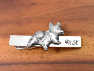 愛犬コーギーのネクタイピン-オーダーメイド