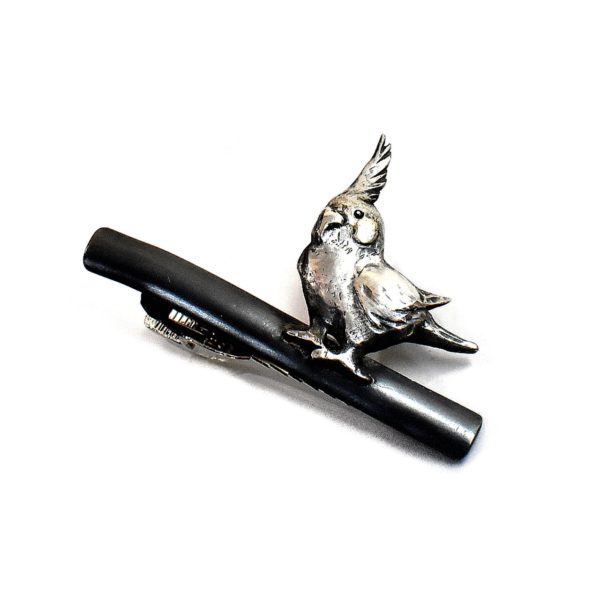 オカメインコのネクタイピン画像３-オーダーメイドシルバーアクセサリー