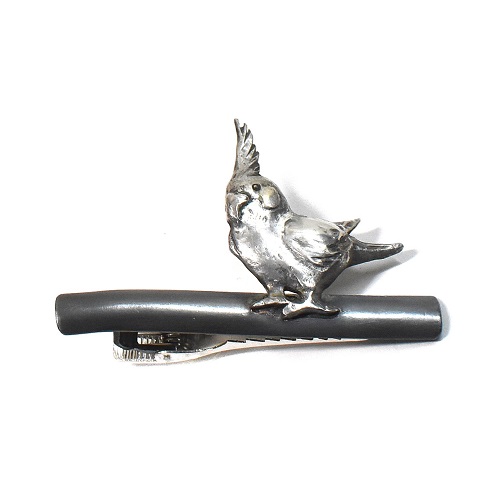 オカメインコのネクタイピン-オーダーメイドシルバーアクセサリー