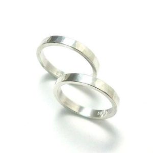 3mm幅槌目模様のペアリング/オリジナルシルバーアクセサリー