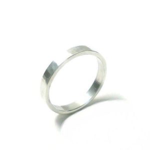 槌目模様のリング 3mm幅/オリジナルシルバーアクセサリー