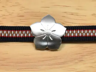 桔梗 銀の帯留/オリジナルシルバーアクセサリー